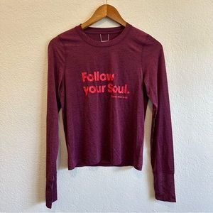 Spiritual Gangster Follow Your Soul Long Sleeve Top Small Yoga Beach